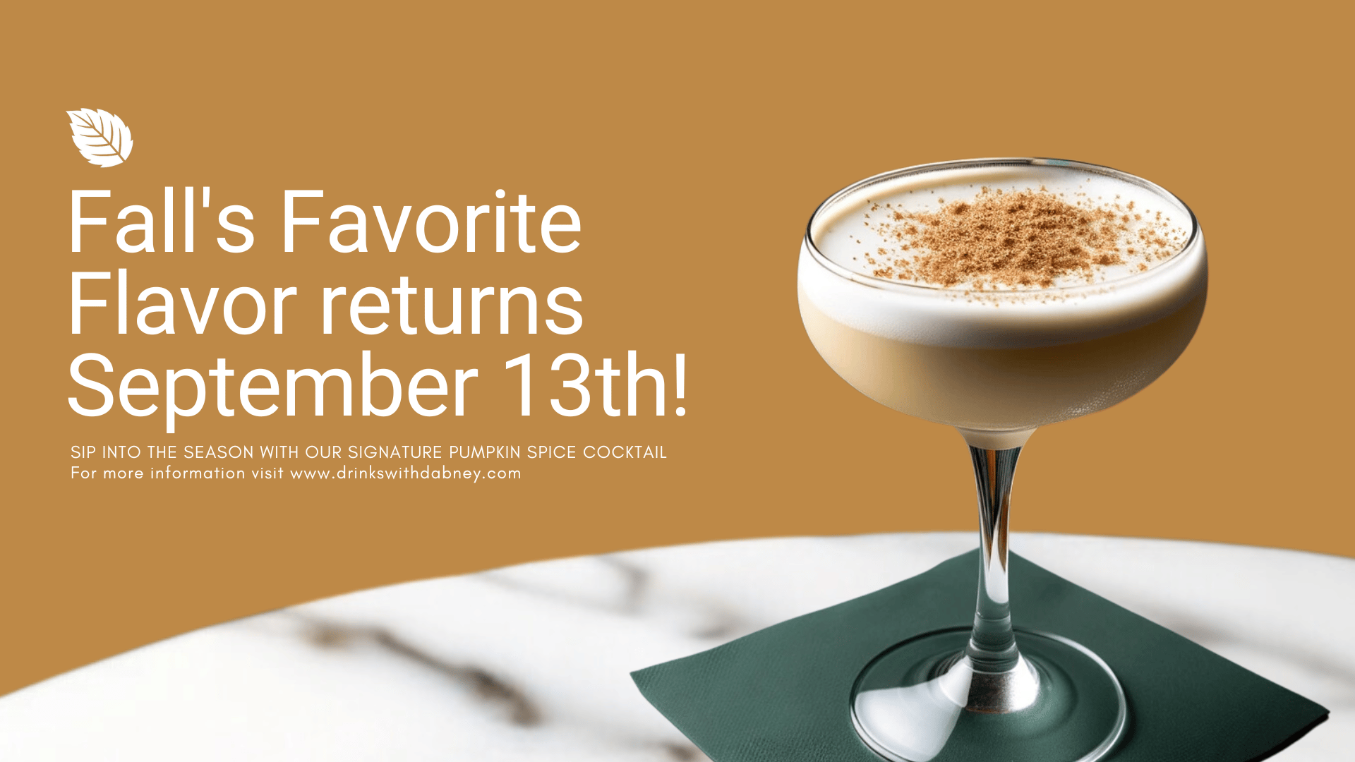 Pumpkin Spice Cocktail Returns