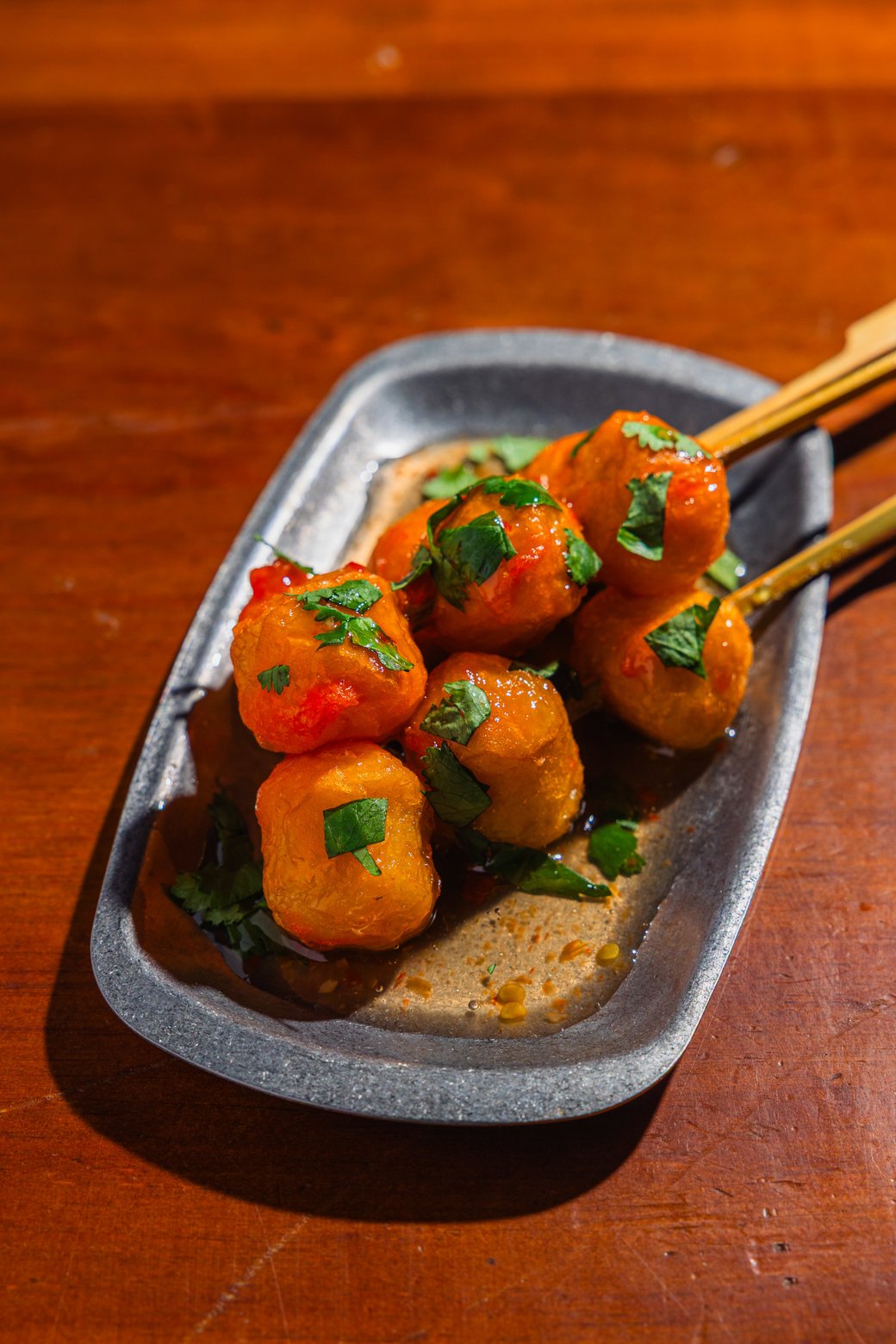 Fried Fish Balls (3 Skewers) | ลูกชิ้นปลาทอด