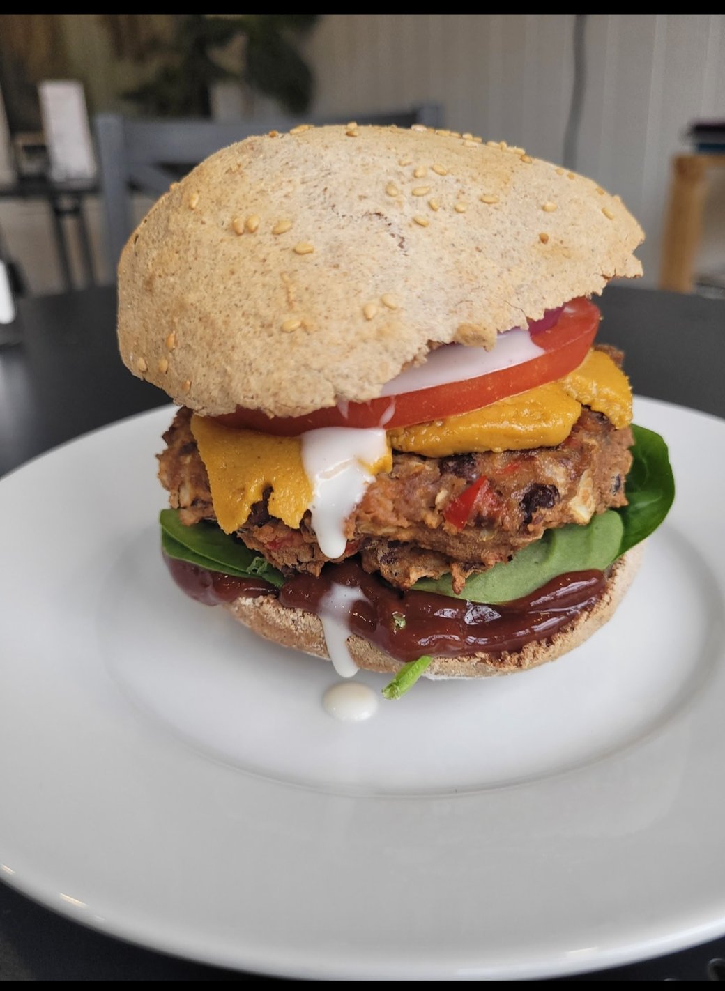 Black Bean Cheeseburger