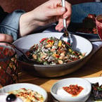 Freekeh Tabouleh 〰️ pistachio, sunflower seeds, herb salad

Weekend reservations are available, book through the link in bio ✨

#AzharRestaurant #TorontoEats #MothersDay #MediterraneanFlavors