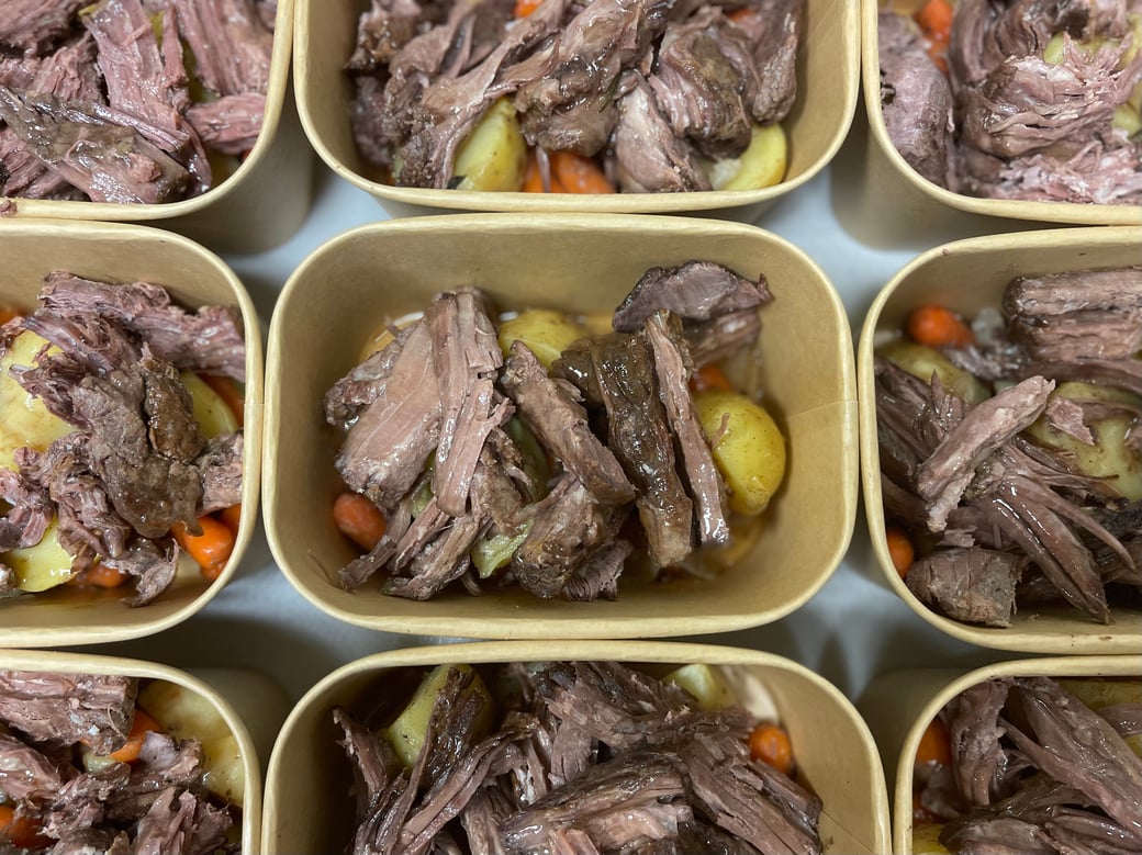 Pot roast w/ potatoes, carrots, and onions