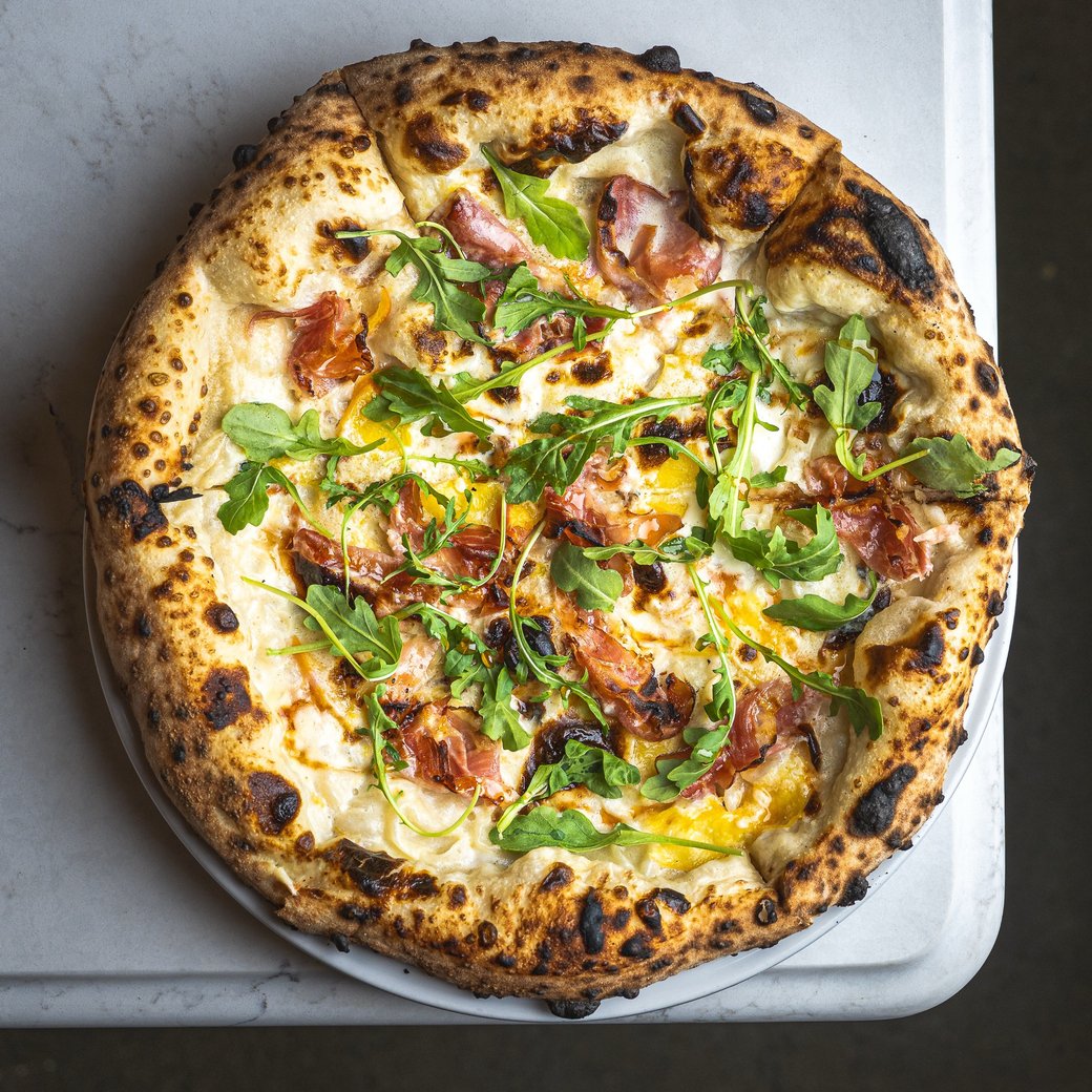 Peaches & Cream Pizza