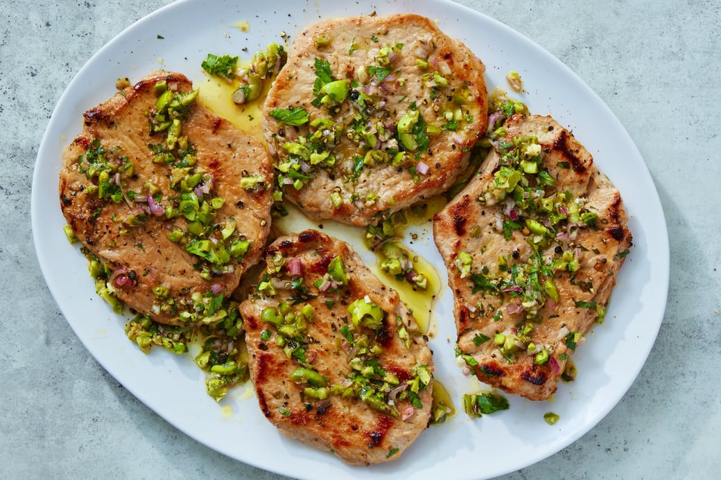 Herb Marinated Grilled Pork Chops