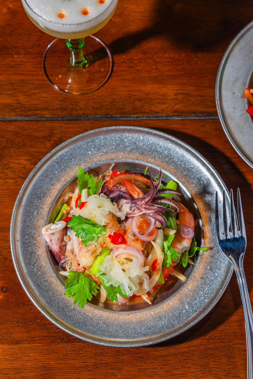 Spicy Glass Noodle Salad with Seafood | ยํารวมมิตรวุ้นเส้น