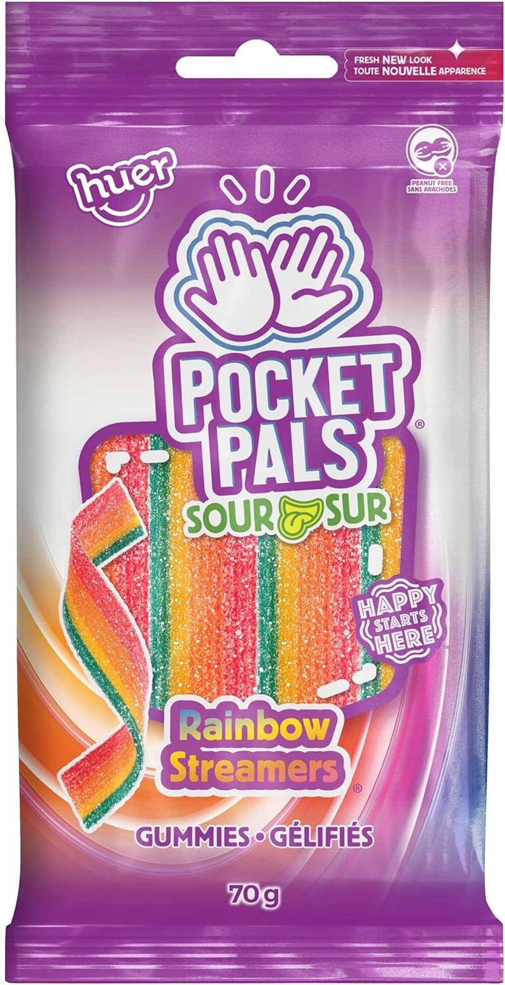 Sour Rainbow Streamers (70g Bag)