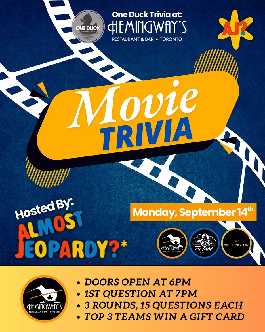Movie Trivia Hosted by Almost Jeopardy?*