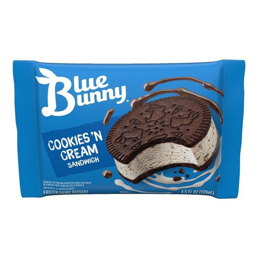 Blue Bunny Cookies & Cream Ice-Cream Sandwich