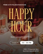 Thursdays are so much better at Prime Cuts Italian Steakhouse! Come enjoy our happy hour menu all night long!  #primecutsitaliansteakhouse #ItalianFlavors #HomemadeGoodness #happyhour #HappyHourVibes