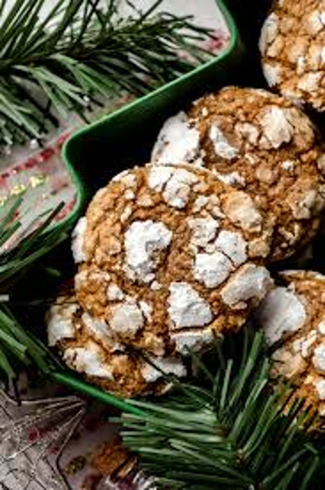 Gingerbread Crinkle Cookies