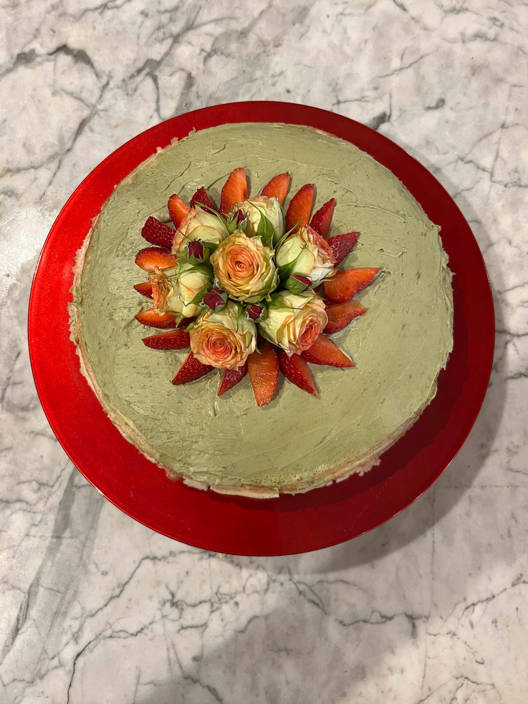 Strawberry Matcha Cake