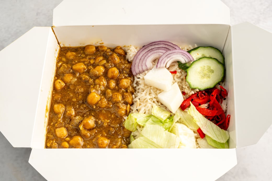 Channa Masala → Chickpea Masala Curry Rice Bowl🌶️🌶️