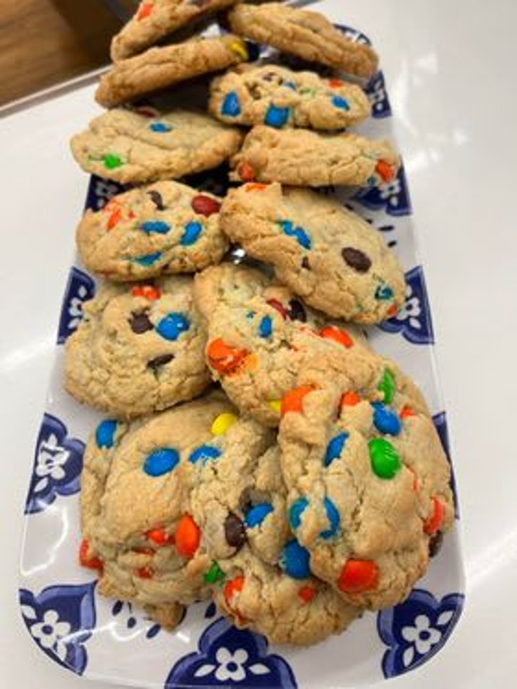 M&m chocolate chip cookie
