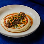 have you tried azhartoronto's take on a shish kebob? ✨ our wagyu shish features hummus + pine nut amlou + buttermilk tahini. come stop by for a taste ;)