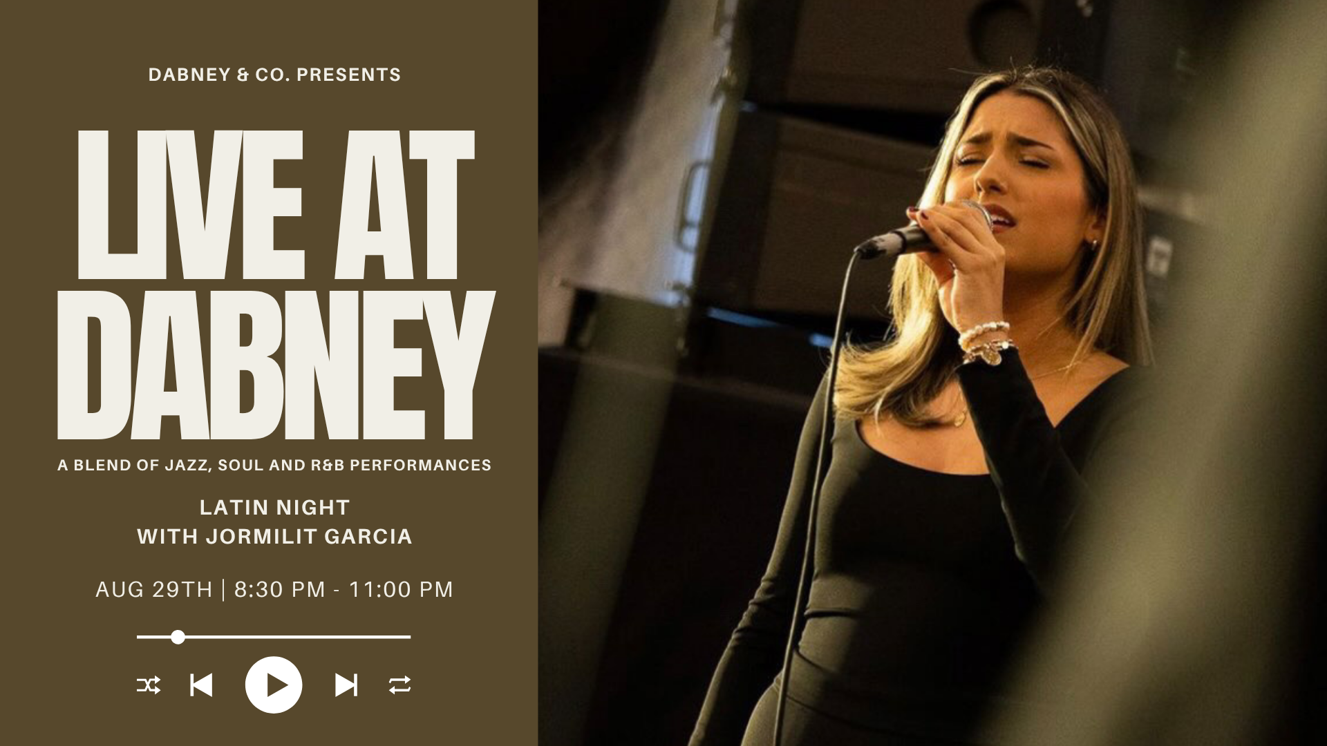 LIVE at Dabney - Latin Night with Jormilit Garcia