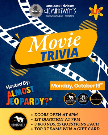 Movie Trivia Hosted by Almost Jeopardy?*
