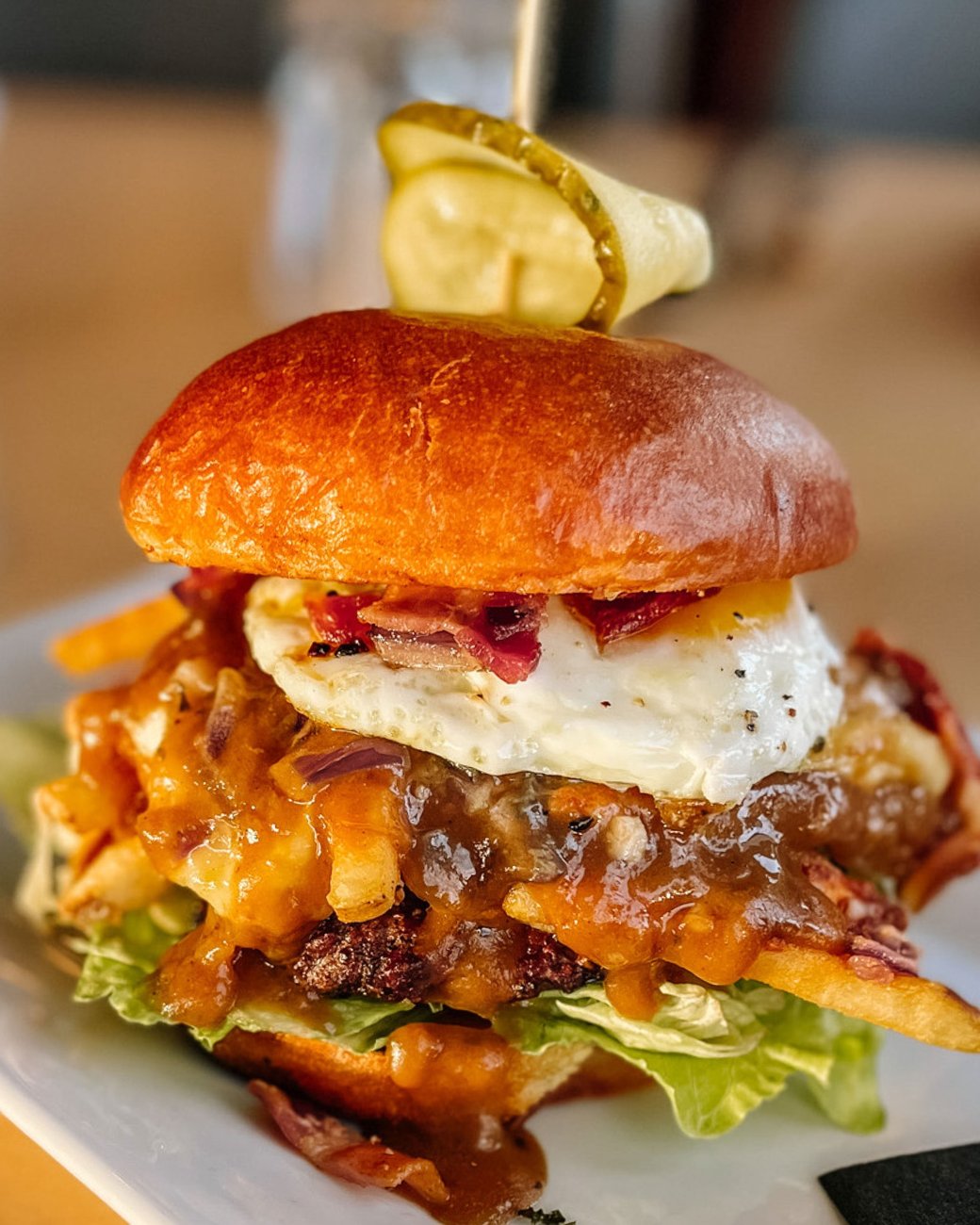 Three Cheese Poutine Burger