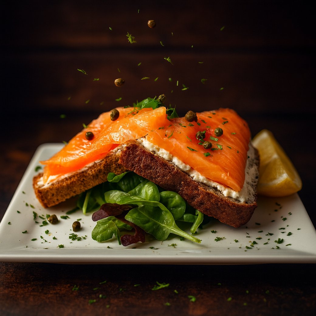 SMOKED SALMON ON BROWN SODA BREAD