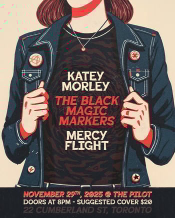 Live Music - Mercy Flight, The Black Magic Markers and Katey Morley