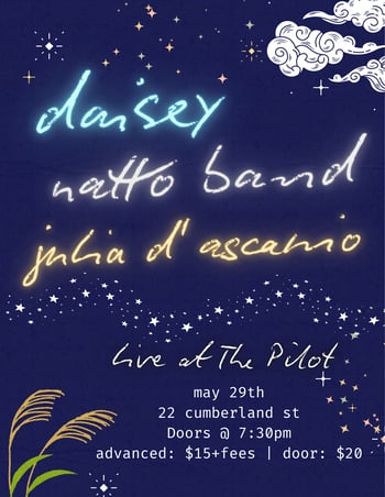 Live Music - Daisey, Natto Band & Julia D'Ascanio