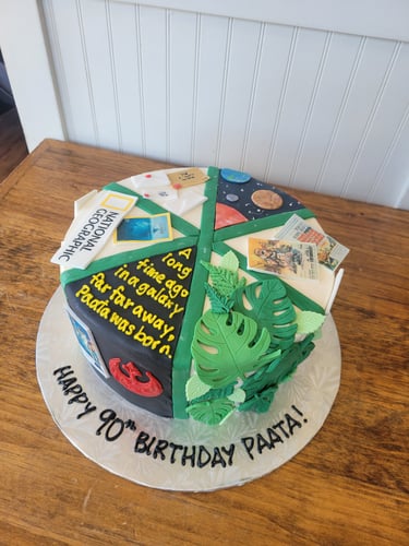 custom 90th birthday cake