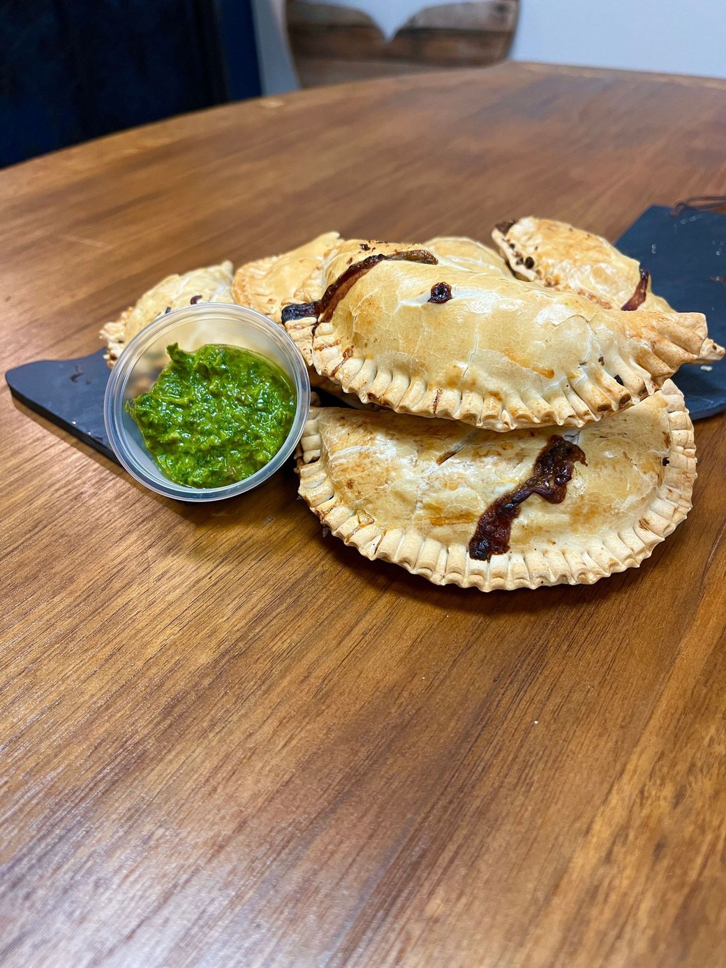 Chile Verde Chicken Empanadas