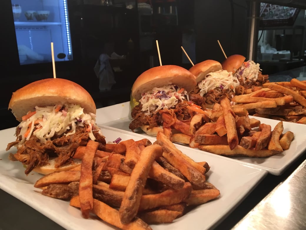 Apple Bourbon Pulled Pork Sandwich