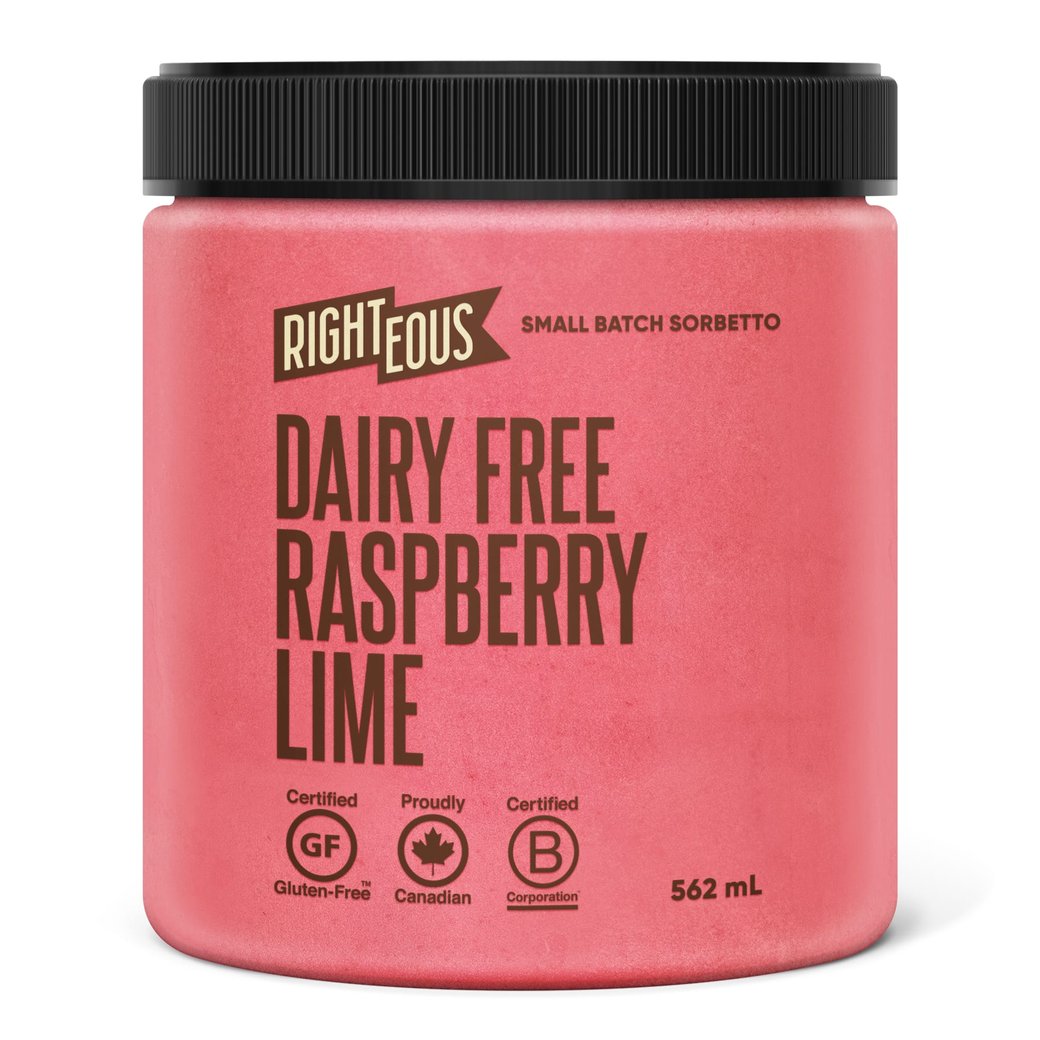 Dairy Free Raspberry Lime Sorbetto