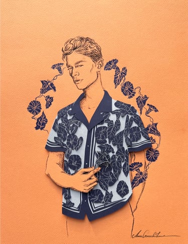 'Blue Gaze' by Anna Gusselnikova , shop product