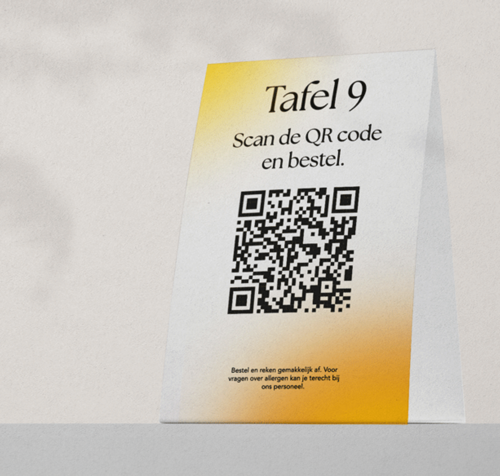 Menukaarten met een QR-code