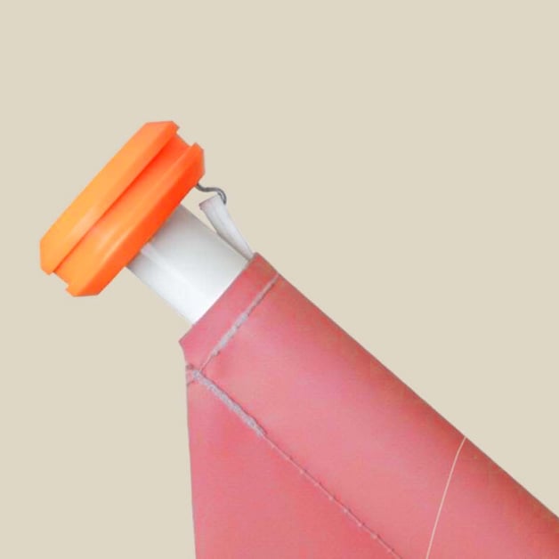 bedrukte kioskvlag met houder