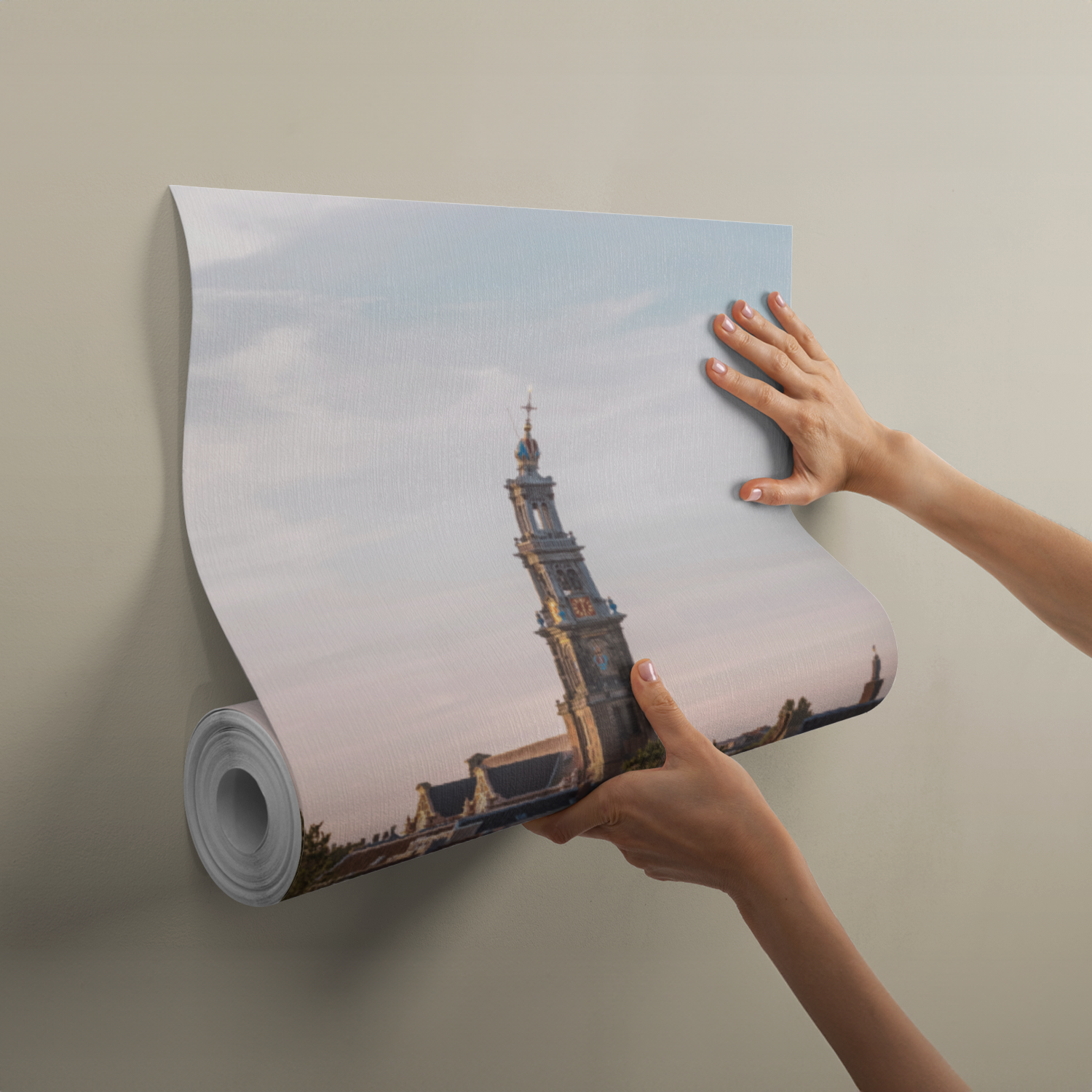 kantoor wandbekleding bedrukt