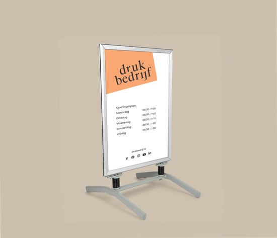 Duurzame poster voor promotie en acties