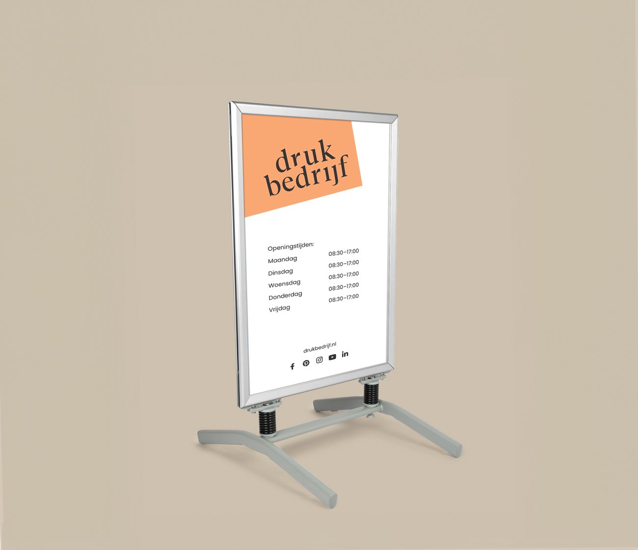 Duurzame poster voor promotie en acties