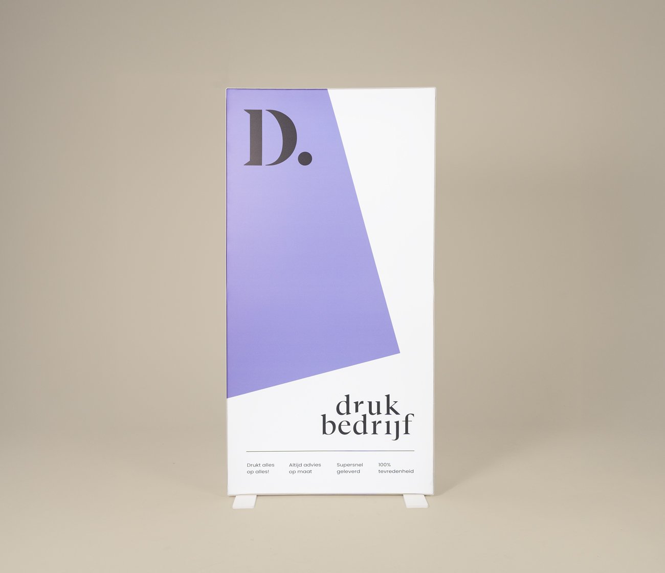 Vrijstaand textielframe bedrukken met eigen logo