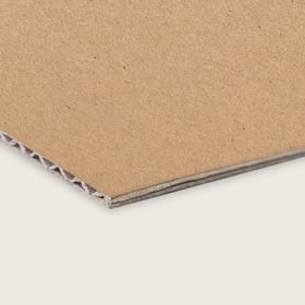 Illustratie 1,5mm golfkarton bruin