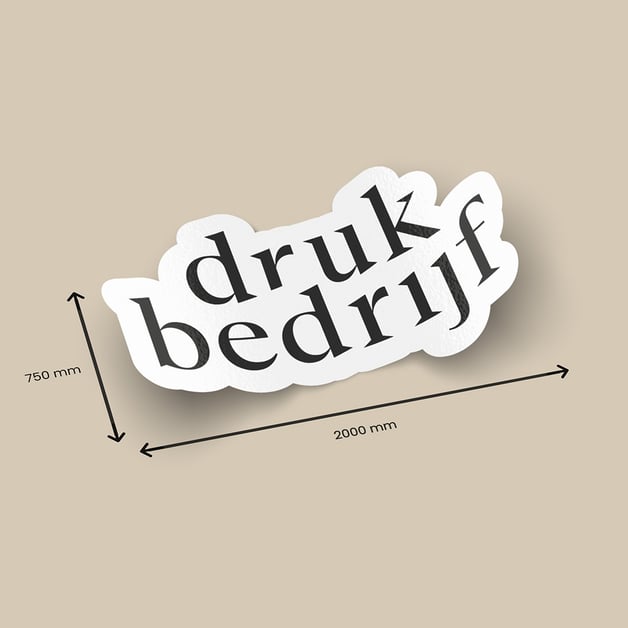 Contour gesneden sticker op maat met logo