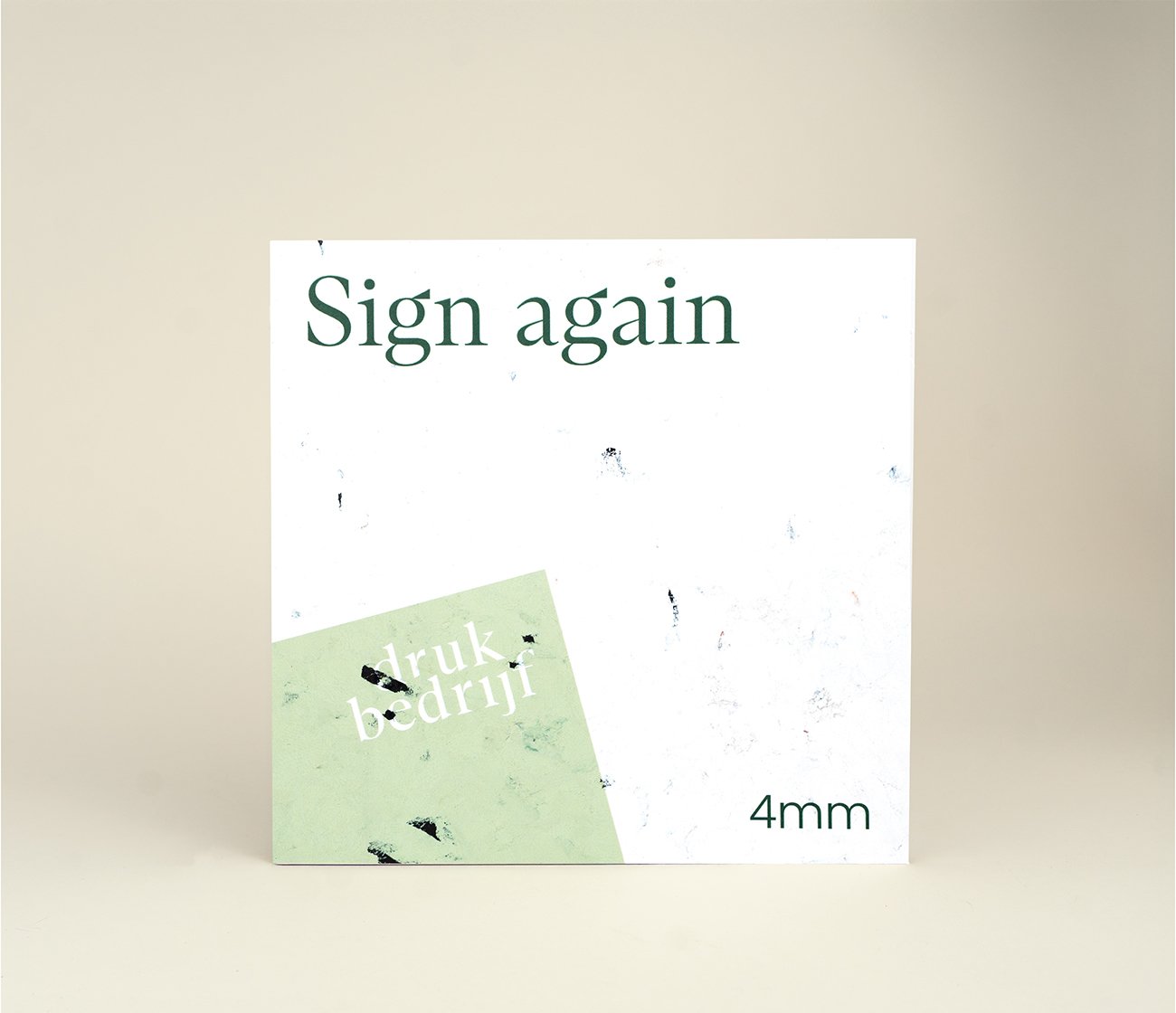 Sign again reclamebord