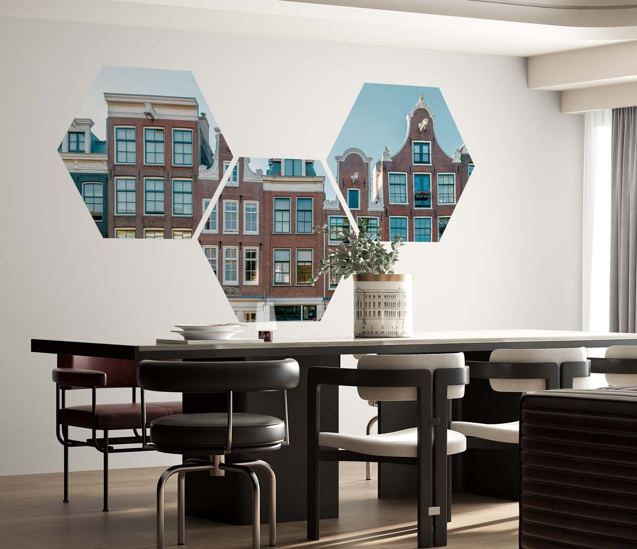 Gepersonaliseerde hexagon print voor muurdecoratie