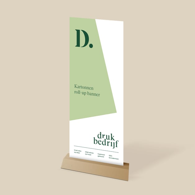 Kartonnen roll-up banner