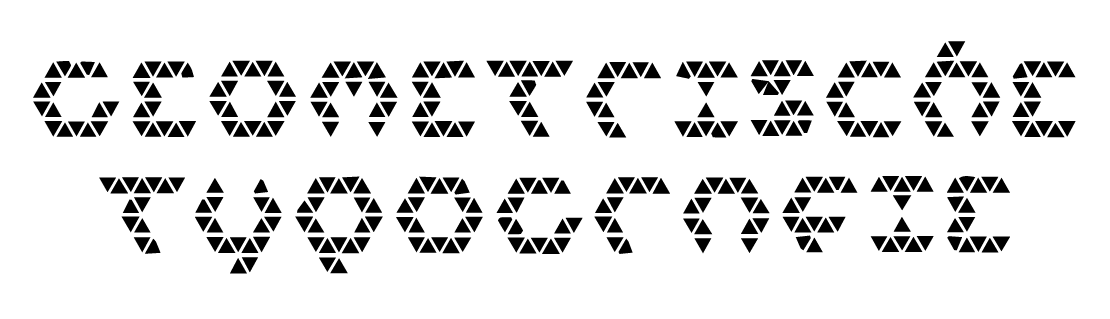 Geometrische typografie trending design in 2017 font gemaakt van driehoeken