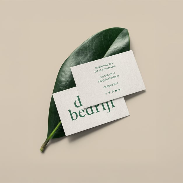 Milieuvriendelijke visitekaartjes