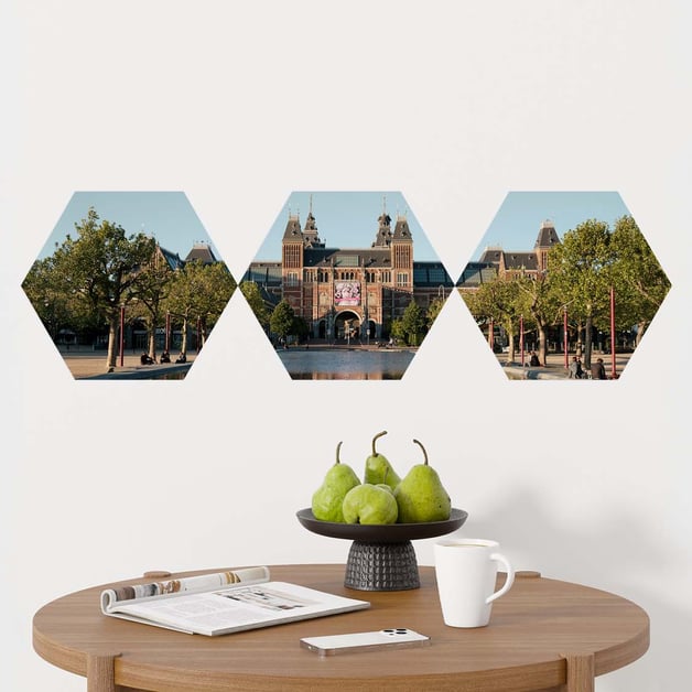 Full color foto op hexagon bedrukken voor interieur