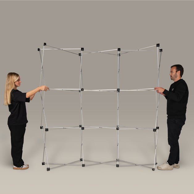 pop-up presentatiewand opzetten