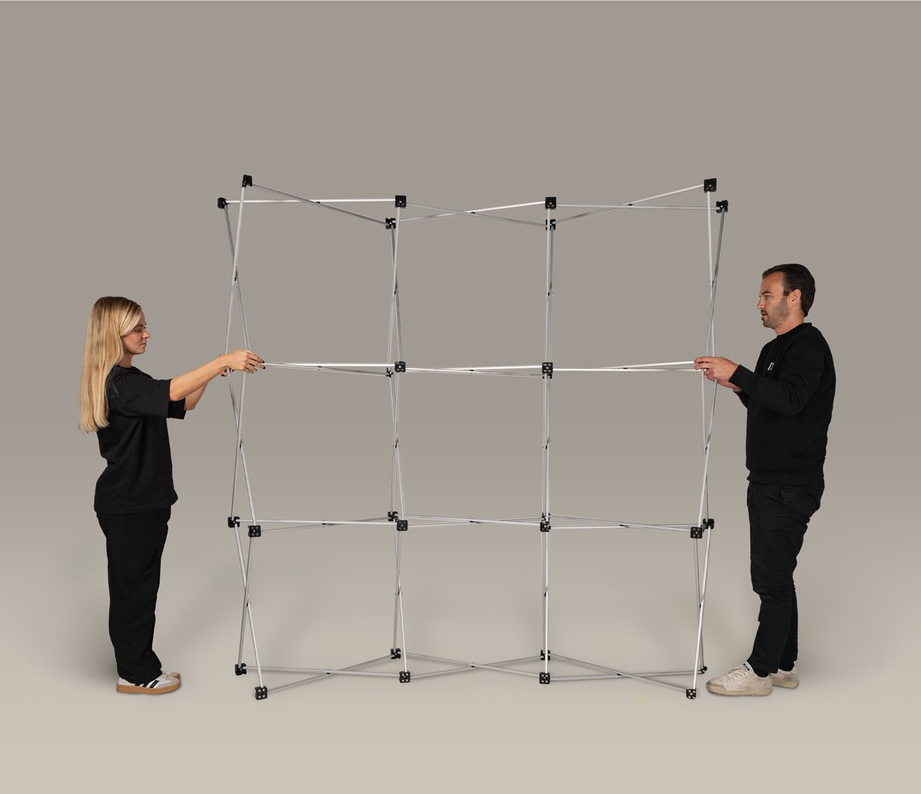 pop-up presentatiewand opzetten