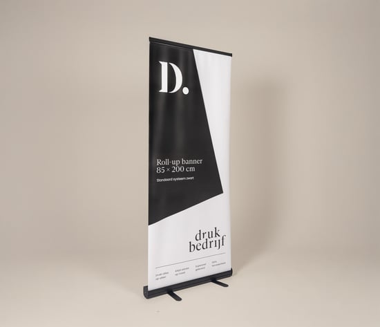 Roll up banner zwarte cassette