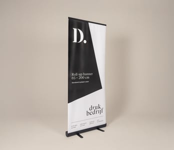 Roll up banner zwarte cassette