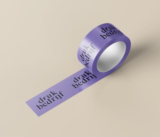 Gekleurde tape met logo