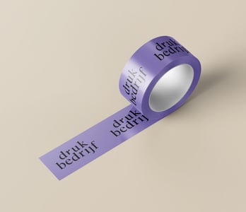 Gekleurde tape met logo
