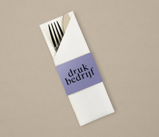 Gepersonaliseerde zakjes voor bestek en servetten