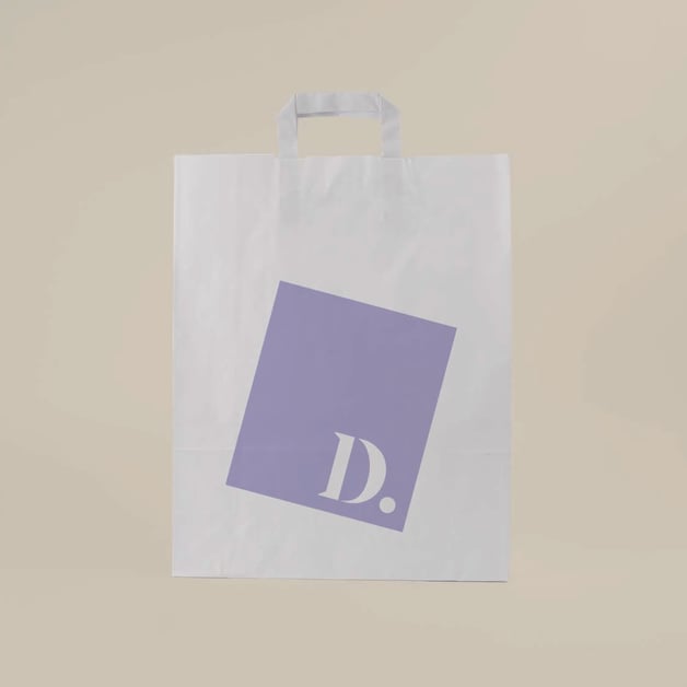 Witte papieren tas drukken